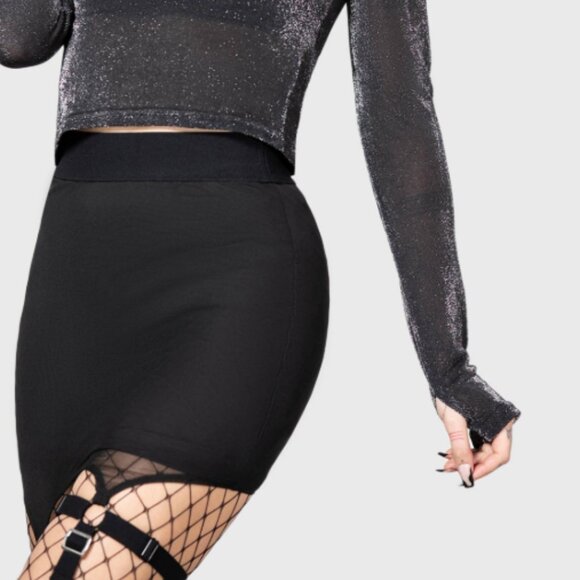 KILLSTAR Metals Reflection metallic silver stretch top - Picture 3 of 9